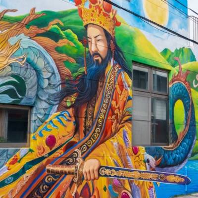 鳳山開漳聖王廟牆面彩繪